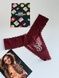 Трусики-стринги женские Victoria's Secret Lace Thong Panty бордовые  4yq-y8x-6co фото 1