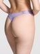 Трусики-стринги женские эластичные PINK Victoria's Secret Logo Cotton High-Leg Thong сиреневые dha-uhm-t27 фото 1