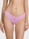 Трусики-стрінги жіночі бавовняні Victoria's Secret The Lacie Cotton Lace-Waist Thong рожеві k2t-0j4-39i фото 1