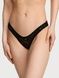 Трусики-стринги женские кружевные Victoria's Secret Lace Ultra-Mini Scoop Thong Panty черные lhq-n8t-9cw фото 1