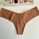 Трусики-стрінги жіночі безшовні Victoria's Secret No-Show Thong Panty бежеві ssl-6s5-ee3 фото 1