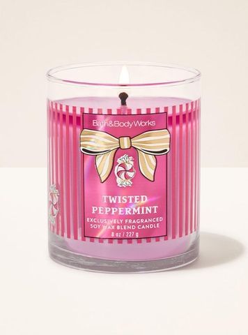 Свеча ароматическая Twisted Peppermint Bath&Body Works 227 г 028023613 фото