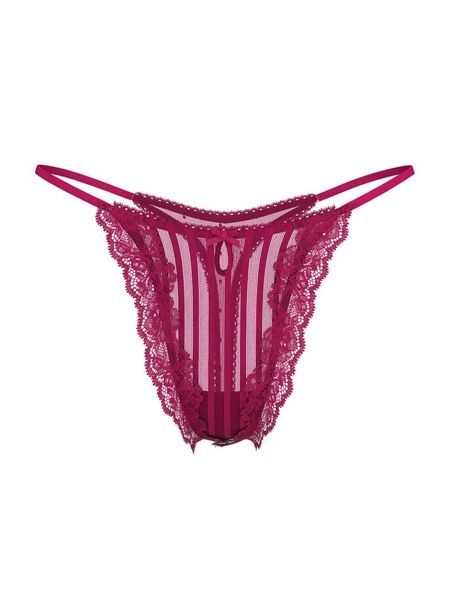 Трусики-стринги жіночі мереживні Victoria's Secret Lacie Sheer Heritage String Thong Panty&nbsp;бордові wgz-g5v-080 фото