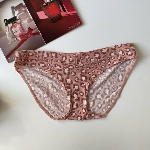 Трусики-бикини женские люксовые Victoria's Secret коричневые fyq-kuz-6e1 фото