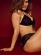 Трусики-чики жіночі мереживні Victoria's Secret Heart Lace Cheeky Panty чорні  l6p-zf4-hpf фото 2