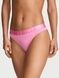 Трусики-стрінги жіночі бавовняні з логотипом Victoria's Secret Exploded Logo Cotton Thong Panty рожеві  9m4-pbp-r1a фото 1