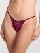 Трусики-стринги жіночі мереживні Victoria's Secret Lacie Sheer Heritage String Thong Panty&nbsp;бордові wgz-g5v-080 фото 1