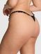 Трусики-стринги кружевные женские с рюшами Victoria's Secret PINK Wink Flutter Thong Panty черные  htl-278-d1n фото 2