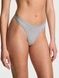 Трусики-стринги женские хлопковые Victoria's Secret Stretch Cotton High-Leg Scoop Thong Panty серые ctc-1r6-m61 фото 1