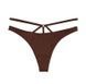 Трусики-стринги женские люксовые Victoria's Secret So Obsessed Strappy Thong Panty коричневые lq5-c06-7jr фото 1