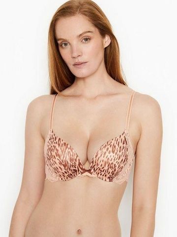 Бюстгальтер с пуш-ап Victorias Secret Smooth Satin Dream Angels Push-Up леопардовый r7p-urs-acp фото