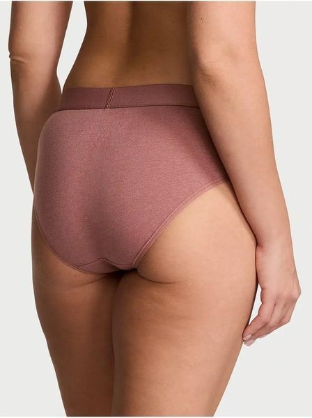 Трусики-хипстер женские Victoria's Secret Logo Cotton Shine Patch Hiphugger Panty пудровые br1-5j2-mjg фото