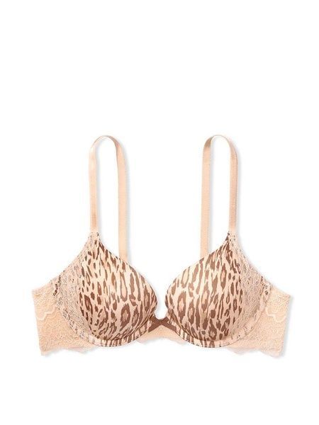 Бюстгальтер с пуш-ап Victorias Secret Smooth Satin Dream Angels Push-Up леопардовый r7p-urs-acp фото
