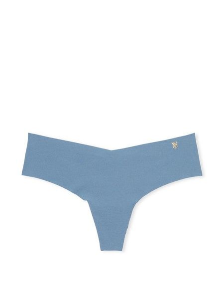 Трусики-стринги женские бесшовные Victoria's Secret No-Show Thong Panty голубые y5f-5f4-uly фото