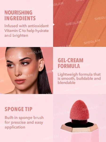 Жидкие румяна с шиммером Sheglam Color Bloom Dayglow Liquid Blush Shimmer Finish-Float On 276-592 фото