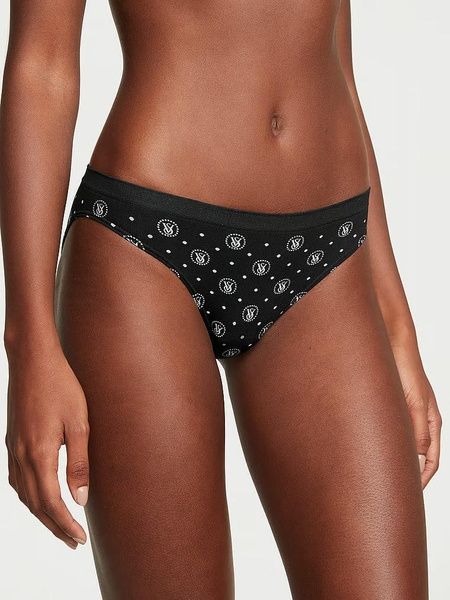 Трусики-бикини с микрофибры Victoria's Secret Seamless Bikini Panty черные 49y-9vp-gfv фото