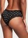 Трусики-чики женские хлопковые с кружевом с принтом Victoria's Secret Lace-Waist Cotton Cheeky Panty черные w4j-oky-yqn фото 3