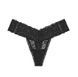 Трусики-стринги женские кружевные Victoria's Secret Lace Thong Panty черные 6zz-0ol-mx0 фото 2