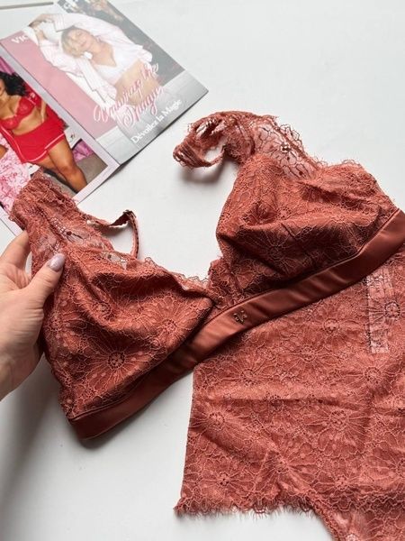 Комплект юілизни (бюстгальтер+труси) Victoria's Secret S-DD+XS теракотовий 903-204 фото