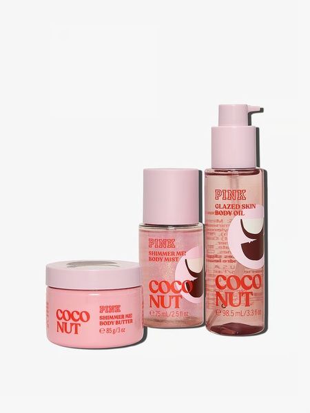 Подарочный набор Victoria's Secret PINK Coconut Let's Glow Away Shimmer Travel Set 25166996 фото