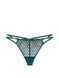 Трусики-стрінги жіночі люксові мереживні Victoria's Secret Shimmer Embroidery Strappy зелені dei-xdi-vfe фото 2