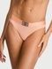 Трусики-стринги жіночі бавовняні Victoria's Secret Logo Cotton Thong Panty персикові  efy-o6i-xsc фото 1