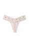 Трусики-стринги женские Victoria's Secret Lace Thong Panty пудровые 1np-8eg-3fa фото 2