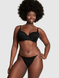 Трусики-стрінги жіночі PINK Victoria's Secret Wink V-String Panty чорні egk-9u3-6h6 фото 6