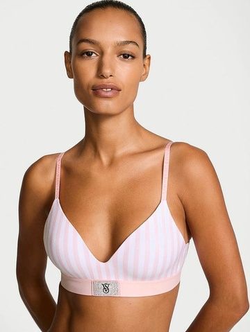 Бюстгальтер без пуш-ап Victoria's Secret Shine Patch Lightly Lined Wireless Bra розовый 2618093833 фото