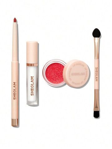 Набір для губ (олівець+блиск+глітер) Sheglam Lip Dazzler Glitter Kit Red Carpet 677-c21 фото