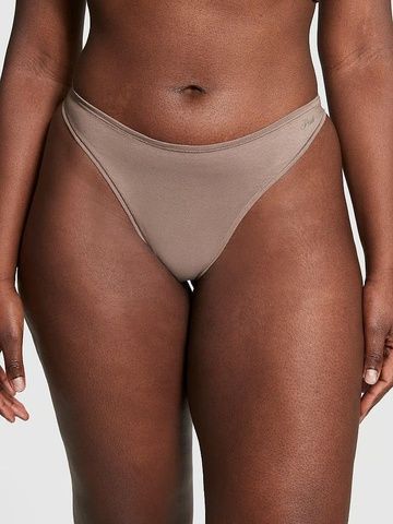 Трусики-стринги женские PINK Victoria's Secret Thong Panty коричневые puq-1z6-ojm фото