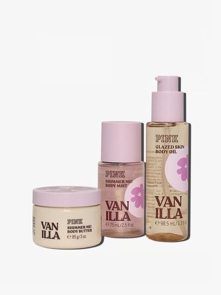 Подарочный набор Victoria's Secret PINK Vanilla Let's Glow Away Shimmer Travel Set 06i-2b7 фото