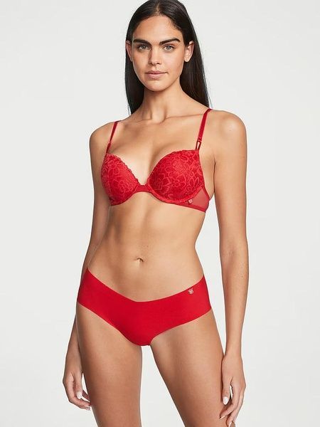 Трусики-чики женские бесшовные Victoria's Secret No-Show Cheeky Panty красные XL hok-o30-edb фото