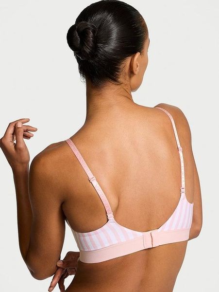 Бюстгальтер без пуш-ап Victoria's Secret Shine Patch Lightly Lined Wireless Bra розовый 2618093833 фото