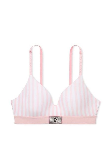 Бюстгальтер без пуш-ап Victoria's Secret Shine Patch Lightly Lined Wireless Bra розовый 2618093833 фото