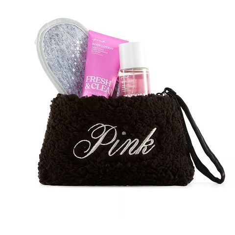 Набор с черной косметичкой Fresh&CleanPINK Victoria's Secret 678-247 фото