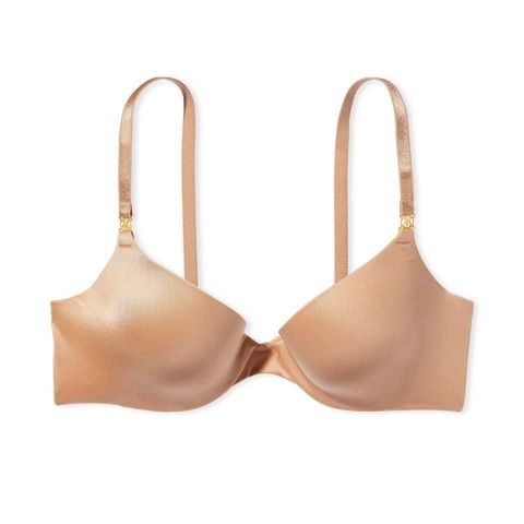 Бюстгальтер з пуш-ап Victoria's Secret Smooth Push-Up Demi Bra бежевый wzm-zhu-amh фото