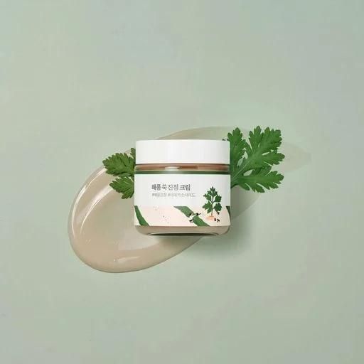 Успокаивающий крем с морской полынью ROUND LAB Mugwort Calming Cream 80 мл 8809738605721 фото