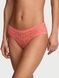 Трусики-чики женские бесшовные с кружевом Victoria's Secret No-Show Lace Cheeky Panty персиковые 9l8-dt7-8r1 фото 1