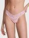 Трусики-стринги женские кружевные Victoria's Secret Lace Thong Panty розовые 3dq-ulh-dto фото 1