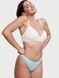 Трусики-стрінги жіночі бавовняні з лого Victoria's Secret Logo Cotton Thong Panty блакитні md2-iq0-vuh фото 2