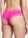 Трусики-чики женские хлопковые с кружевом Victoria's Secret Lace-Waist Cotton Cheeky Panty малиновые 6ue-hz1-l47 фото 2