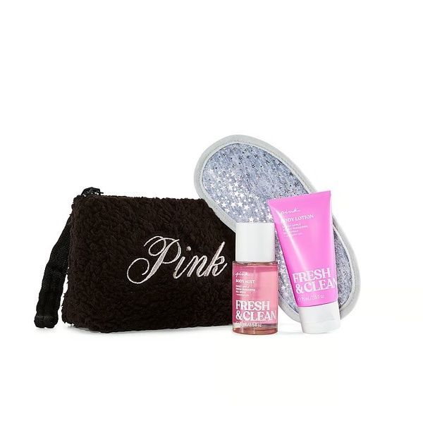 Набор с черной косметичкой Fresh&CleanPINK Victoria's Secret 678-247 фото