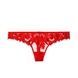 Трусики-стринги женские кружевные люксовые Victoria's Secret Floral Embroidered Thong Panty красные nzh-qwu-v60 фото 1