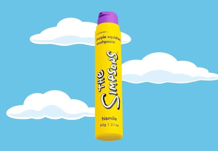 Зубная паста с фруктовым ароматом hismile The Simpsons Purple Squishee Toothpaste 60 г 93575485 фото
