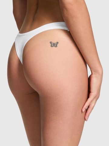 Трусики-стринги женские PINK Victoria's Secret Thong Panty белые s1u-ie6-sdw фото