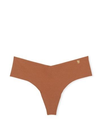 Трусики-стринги женские бесшовные Victoria's Secret No-Show Thong Panty коричневые np-yel-wh5 фото