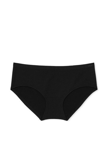 Трусики-хіпстер жіночі з мікрофібри PINK Victoria's Secret Seamless Hiphugger Panty чорні szu-9b1-afs фото