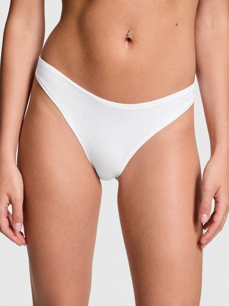 Трусики-стрінги жіночі PINK Victoria's Secret Thong Panty білі s1u-ie6-sdw фото