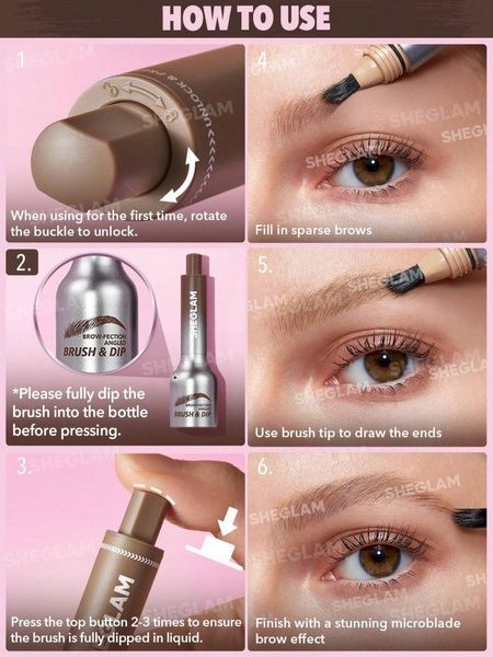 Маркер-помадка для брів Sheglam Brow-Fection Angled Brush & Dip Auburn 1.2 мл avz-d2s-v8a фото